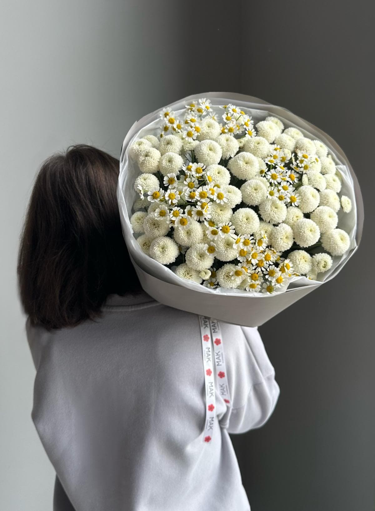 Букет #238 кустовая хризантема, ромашки