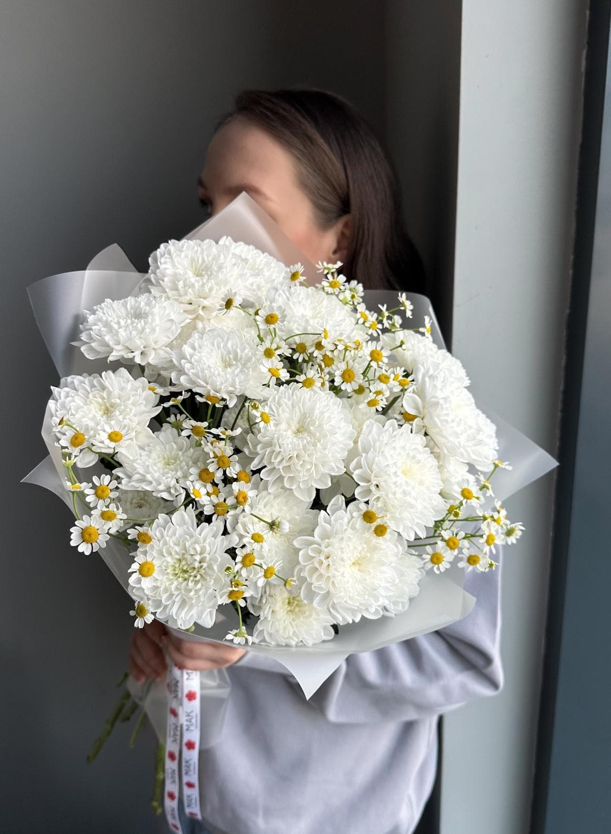 Букет #228 Кустовая хризантема, кустовые ромашки