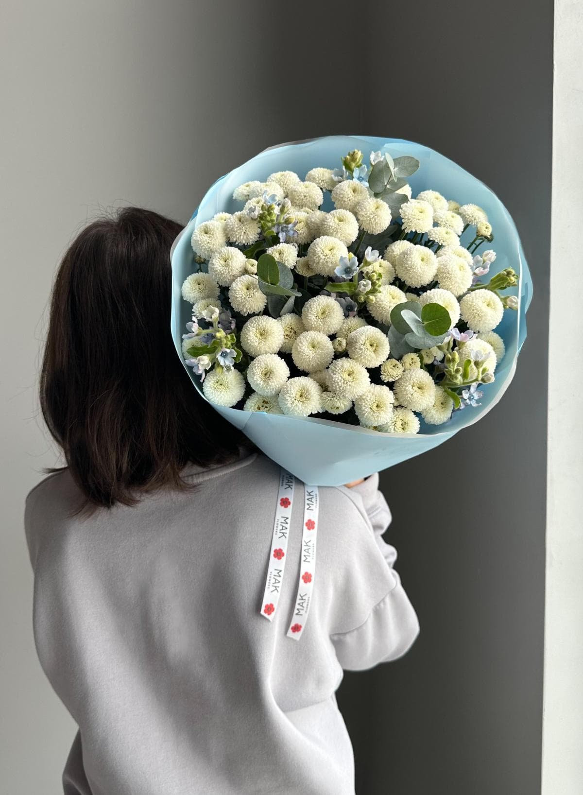 Букет #237 Кустовая хризантема, оксипеталум