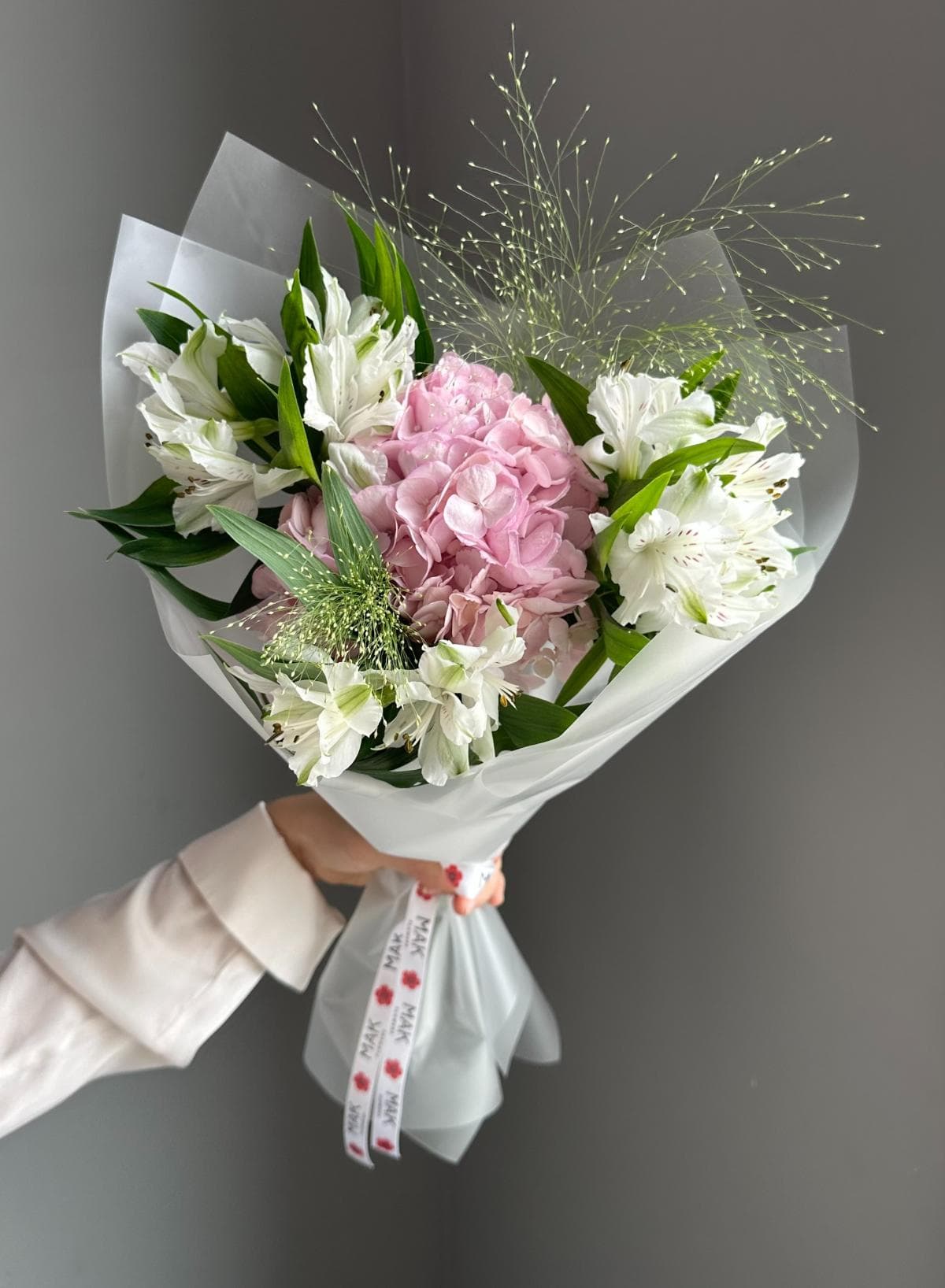 Букет #253 Гортензия, альстромерия