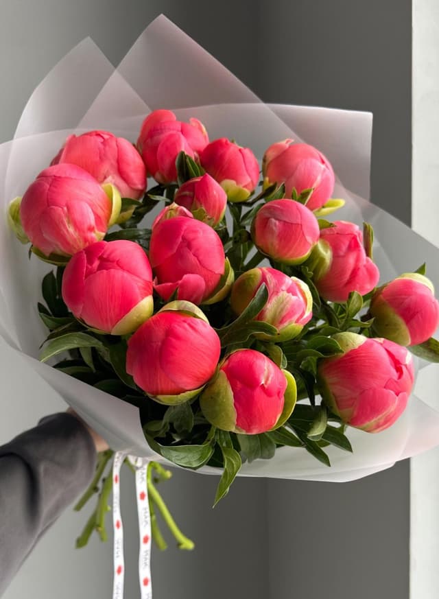 Букет # 51 Пионы (15 шт)