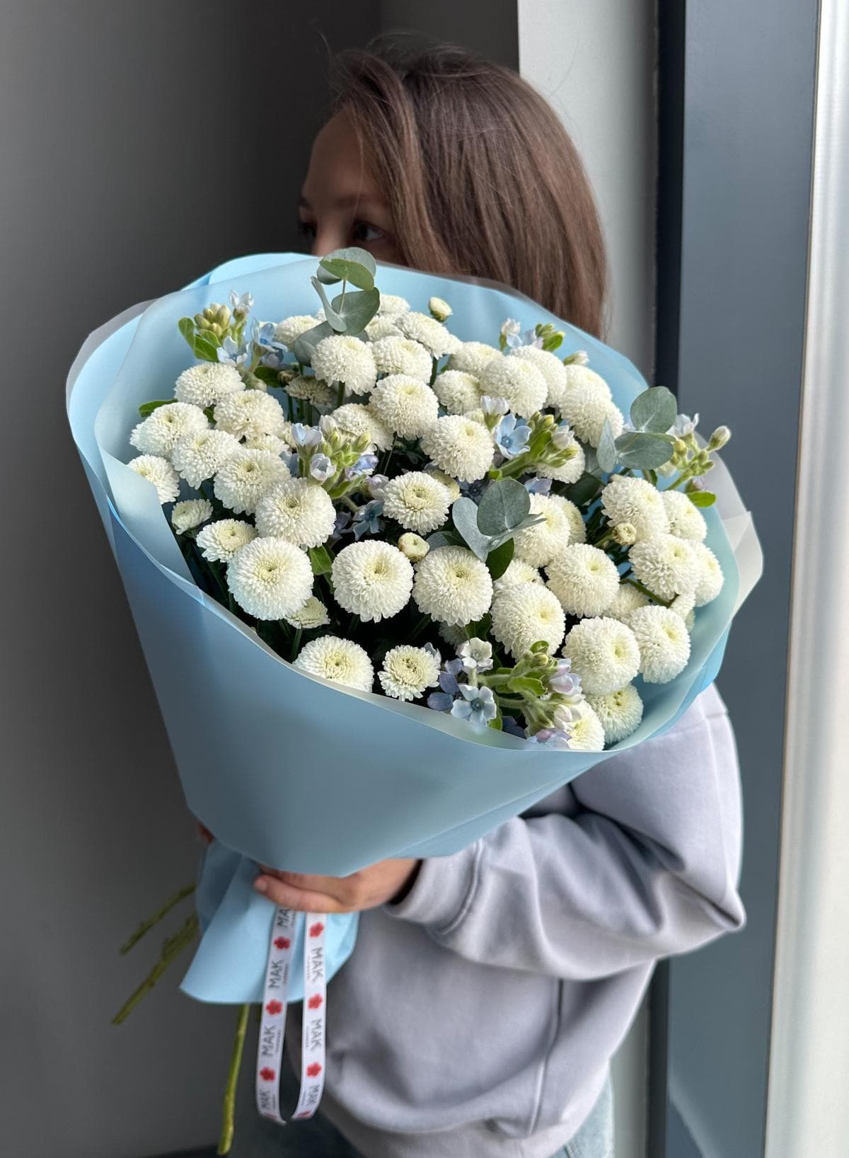 Букет #237 Кустовая хризантема, оксипеталум