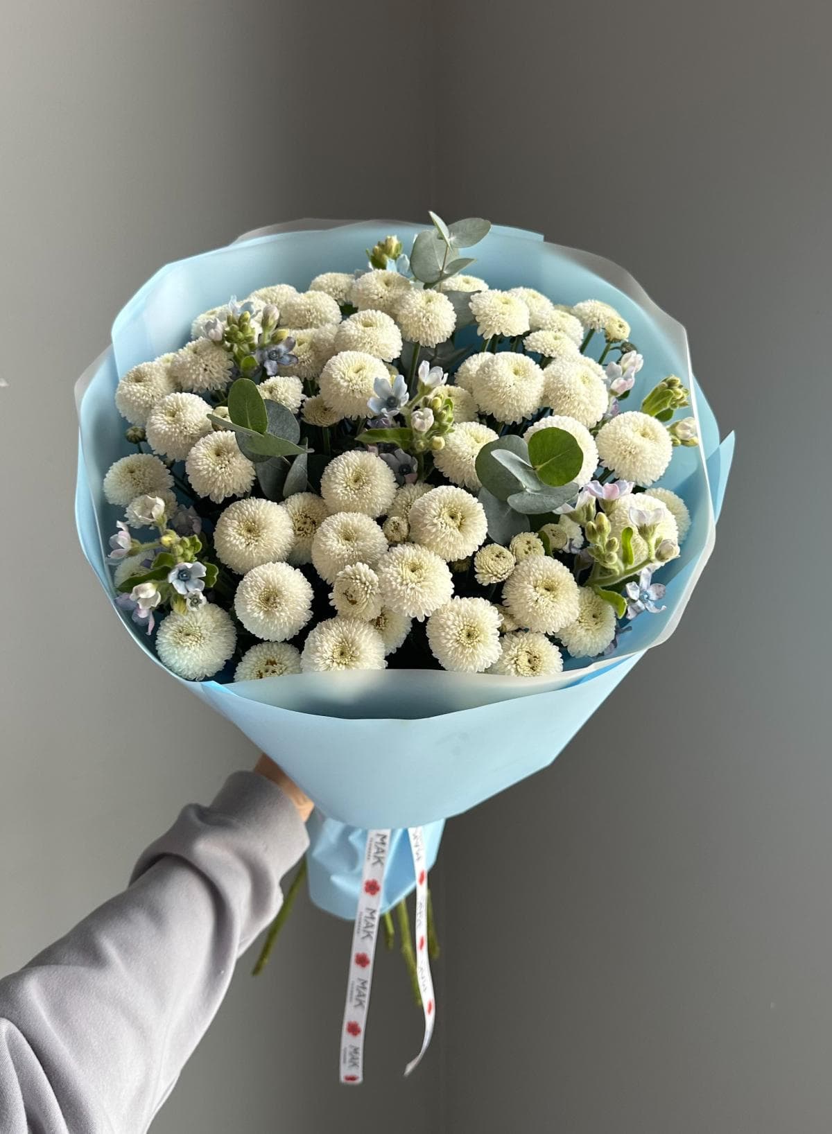 Букет #237 Кустовая хризантема, оксипеталум